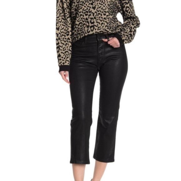 Joe's Jeans Denim - New Joe's Jeans Callie Black Wax Coated High Rise Boot Crop Ankle Denim Jean